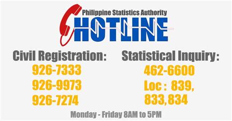 psa hotline|Philippine Statistics Authority .